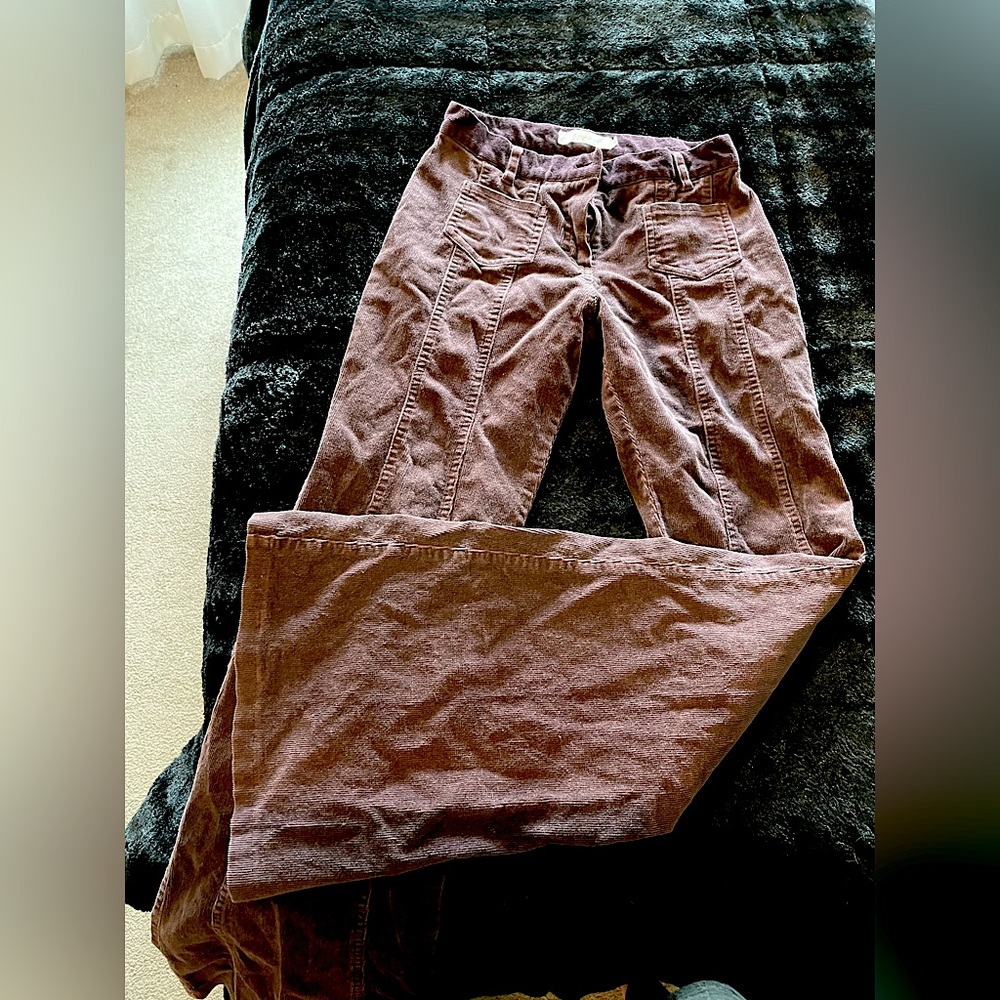 Vintage Cache Cache Eggplant Corduroy Bell Bottoms